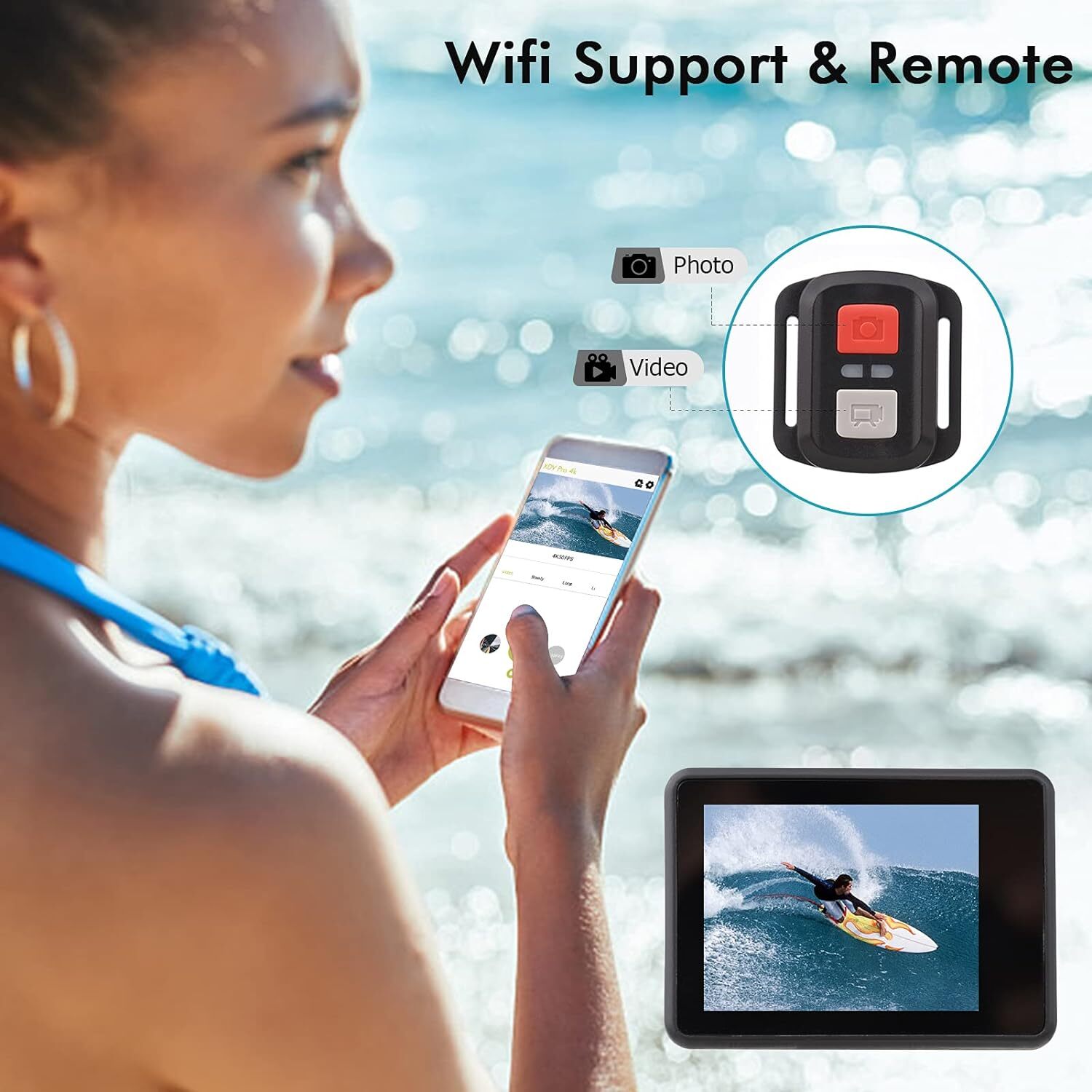  دوربین ورزشی اکشن کمرا (Action Camera) ضد آب 5K آلفا الکترونیک 