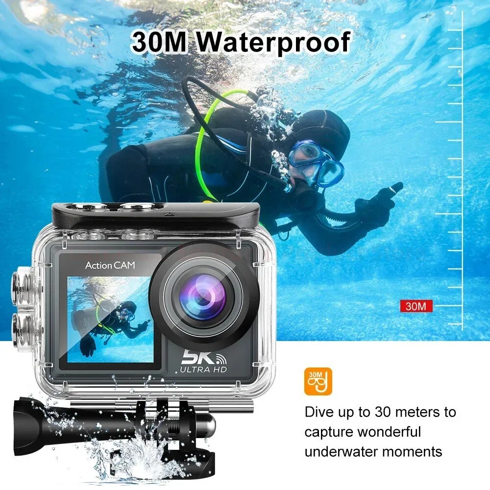  دوربین ورزشی اکشن کمرا (Action Camera) ضد آب 5K آلفا الکترونیک 