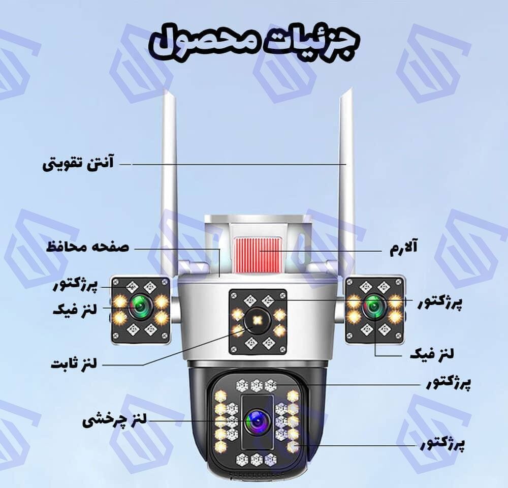  دوربین سیمکارتی سه لنز پدافندی الفاالکترونیک 